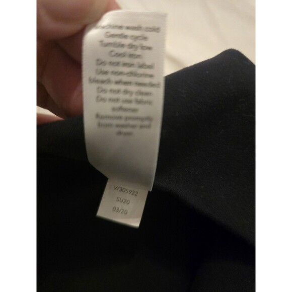Athleta Salutation 7/8 Small Black Navy Mesh Cutout Leggings w/ Pockets - Picture 9 of 10